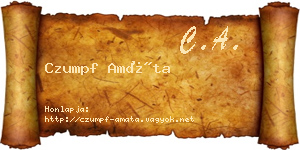 Czumpf Amáta névjegykártya